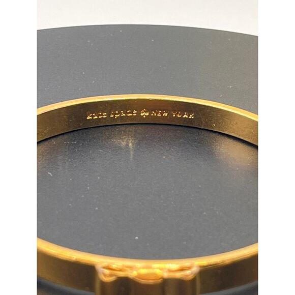 Kate Spade New York Gold Tone  "Take A Bow" Bangle Bracelet - Picture 7 of 12